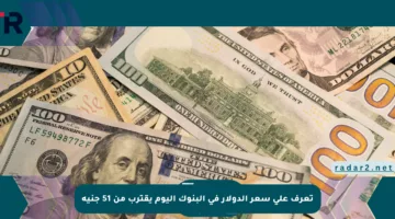 تعرف على سعر الدولار في البنوك اليوم يقترب من 51 جنيه